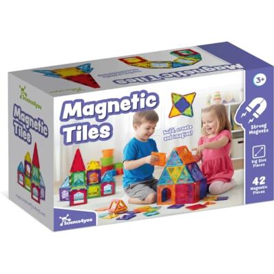 Science4you Bloques Magnéticos para Niños Juego de 42 Piezas de Construcciónes Magnéticas, Juego de Construcción Magnético, Regalo para Niños y Niñas 6 7 8+ Años Science4you Bloques Magnéticos para Niños Juego de 42 Piezas de Construcciónes Magnéticas, Juego de Construcción Magnético, Regalo para Niños y Niñas 6 7 8+ Años
