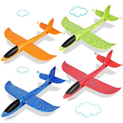 VCOSTORE Aviones de Poliespan 4 Piezas Avión Planeador Grandes Avion Espuma Corcho Avión de Juguete para Niños y Adultos VCOSTORE Aviones de Poliespan 4 Piezas Avión Planeador Grandes Avion Espuma Corcho Avión de Juguete para Niños y Adultos