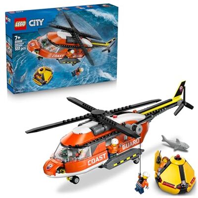 Lego City Helicóptero de Guardacostas Juguetes para niños de 7+ años, maqueta de helicóptero y vehículo de emergencias, regalo de cumpleaños, 551 piezas Lego City Helicóptero de Guardacostas Juguetes para niños de 7+ años, maqueta de helicóptero y vehículo de emergencias, regalo de cumpleaños, 551 piezas