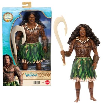 Mattel Disney Vaiana Muñeca Maui Inspirada en la Película de Acción Mattel Disney Vaiana Muñeca Maui Inspirada en la Película de Acción