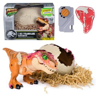 Primal Hatch Dino Rising Figura Jurassic Dinosaurio Interactivo: Incuba y Entrena a tu Bebé Tiranosaurio Rex, con +100 Sonidos y Reacciones Regalo Niño 5 Años + Dinosaurios Juguetes Primal Hatch Dino Rising Figura Jurassic Dinosaurio Interactivo: Incuba y Entrena a tu Bebé Tiranosaurio Rex, con +100 Sonidos y Reacciones Regalo Niño 5 Años + Dinosaurios Juguetes