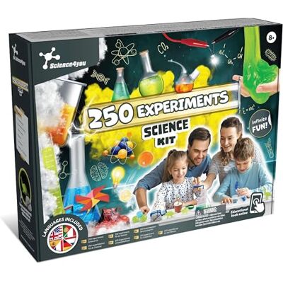 Science4you Kit Científico 250 Experimentos, Juguete Educativo para Niños 8-11+ Años, Aprende Física, Química, Geología y Biología, Mega Kit Science4you Kit Científico 250 Experimentos, Juguete Educativo para Niños 8-11+ Años, Aprende Física, Química, Geología y Biología, Mega Kit
