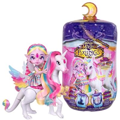 Magic Mixies Magic Pixlings Doll + Pony, Pack con Muñeca y su Pony, Unboxing Mágico con Conjuros Especiales, Muñeca con Larga Melena para Peinar, Niños 3 años+, Famosa () Magic Mixies Magic Pixlings Doll + Pony, Pack con Muñeca y su Pony, Unboxing Mágico con Conjuros Especiales, Muñeca con Larga Melena para Peinar, Niños 3 años+, Famosa ()
