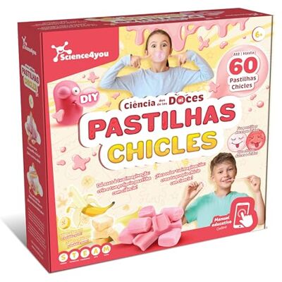 Science4you Laboratorio de Chicles – Hace Tus propias 60 Chicles para Niños de 6+ Años, Juguetes de Fiesta, Regalo Dulce para Niños y Niñas de 6+ Años Science4you Laboratorio de Chicles – Hace Tus propias 60 Chicles para Niños de 6+ Años, Juguetes de Fiesta, Regalo Dulce para Niños y Niñas de 6+ Años