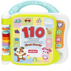 winfun Libro de Aprendizaje bilingüe, Español e inglés, 11 páginas Coloridas, 3 Modos de Juego, 10 categorías, Sonidos y melodías, Asa de Agarre, Libros educativos, Juguetes niños +12 Meses () winfun Libro de Aprendizaje bilingüe, Español e inglés, 11 páginas Coloridas, 3 Modos de Juego, 10 categorías, Sonidos y melodías, Asa de Agarre, Libros educativos, Juguetes niños +12 Meses ()