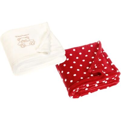 Playshoes Juego de 2 Mantas de Forro Polar para bebé, Extra Suave y cálida, versátil Playshoes Juego de 2 Mantas de Forro Polar para bebé, Extra Suave y cálida, versátil
