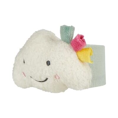 Sterntaler Sonajero con diseño de nube, juguete para las manos, puños elásticos, fácil de poner, sonajero para jugar y agarrar, 7,5 × 5 × 3 cm, color crudo Sterntaler Sonajero con diseño de nube, juguete para las manos, puños elásticos, fácil de poner, sonajero para jugar y agarrar, 7,5 × 5 × 3 cm, color crudo