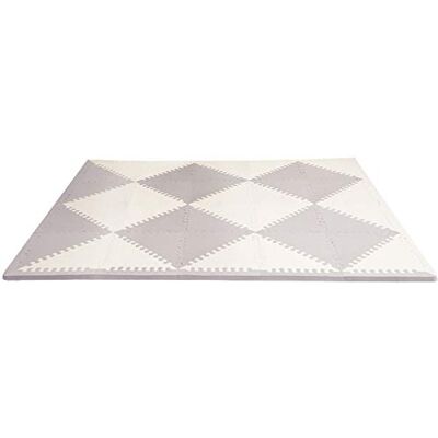 Skip Hop Playspot Geo Foam Floor Tiles, Grey/Cream Skip Hop Playspot Geo Foam Floor Tiles, Grey/Cream