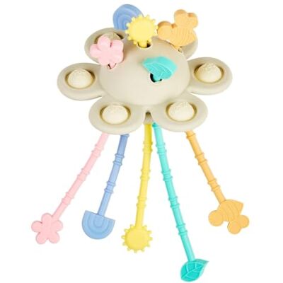 Nattou Juguete Montessori Bebé Silicona – Juguete Sensorial y Motor – Cuerda Tirar – Sin BPA – Desarrollo Infantil – 20 cm – Multicolor Nattou Juguete Montessori Bebé Silicona – Juguete Sensorial y Motor – Cuerda Tirar – Sin BPA – Desarrollo Infantil – 20 cm – Multicolor