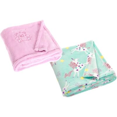 Playshoes Juego de 2 Mantas de Forro Polar para bebé, Extra Suave y cálida, versátil Playshoes Juego de 2 Mantas de Forro Polar para bebé, Extra Suave y cálida, versátil