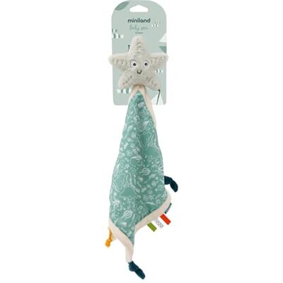 Miniland Doudou para Bebé, Peluche de Apego Suave y Ligero, Desde 0 Meses, Lavable y Seguro Ocean Miniland Doudou para Bebé, Peluche de Apego Suave y Ligero, Desde 0 Meses, Lavable y Seguro Ocean