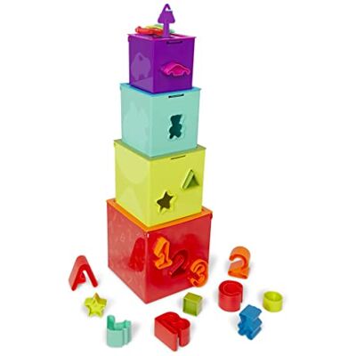 Battat Cubos de actividades didácticas con cerraduras Clasificar y apilar cajas Cubos de juego apilables y encajables para niños pequeños Teclas de destreza codificadas por colores 2 años + Battat Cubos de actividades didácticas con cerraduras Clasificar y apilar cajas Cubos de juego apilables y encajables para niños pequeños Teclas de destreza codificadas por colores 2 años +