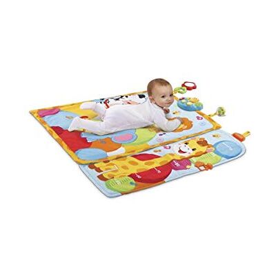 VTech Mantita Crece y Juega, Manta de Actividades con 3 Divertidas Maneras de interactuar, Panel electrónico Independiente, Incluye sonajero y espejito cucú, medidor extraíble () VTech Mantita Crece y Juega, Manta de Actividades con 3 Divertidas Maneras de interactuar, Panel electrónico Independiente, Incluye sonajero y espejito cucú, medidor extraíble ()