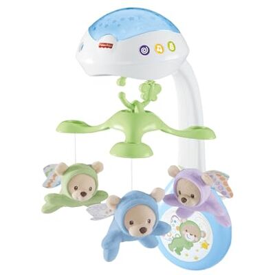 Fisher-Price Móvil Ositos Voladores Producto para Bebés 3 Opciones de Sonido con 3 Ositos Control Remoto Regalo para Bebés de 0+ Meses Fisher-Price Móvil Ositos Voladores Producto para Bebés 3 Opciones de Sonido con 3 Ositos Control Remoto Regalo para Bebés de 0+ Meses