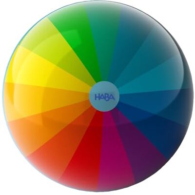 HABA Pelota Infantil Arco Iris – 14 cm con válvula de plástico Resistente con Colores Arco Iris – para Interior y Exterior – 2 años – HABA Pelota Infantil Arco Iris – 14 cm con válvula de plástico Resistente con Colores Arco Iris – para Interior y Exterior – 2 años –