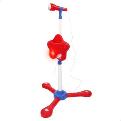 ColorBaby Bontempi micrófono Infantil Ajustable con Base, Conexión a móvil o Tablet, Efectos de luz y melodías, Altura Regulable de 60 a 100 cm, Juguete Musical para niños +3 años () ColorBaby Bontempi micrófono Infantil Ajustable con Base, Conexión a móvil o Tablet, Efectos de luz y melodías, Altura Regulable de 60 a 100 cm, Juguete Musical para niños +3 años ()