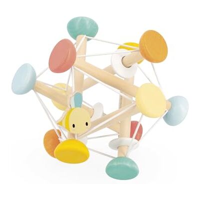 Janod Pelota sensorial de Madera para el Desarrollo Pelota sonajero Flexible fácil de manipular Juguete de Actividad para bebés A Partir de 12 Meses Janod Pelota sensorial de Madera para el Desarrollo Pelota sonajero Flexible fácil de manipular Juguete de Actividad para bebés A Partir de 12 Meses