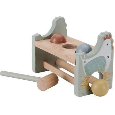 Little Dutch Little Farm Banco de madera con forma de gallina, color verde Little Dutch Little Farm Banco de madera con forma de gallina, color verde
