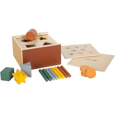 small foot Juego de Encaje Montessori de Madera FSC® con 3 Tipos de Insertos: Monedas, Varillas y Bloques, Desde 1 año small foot Juego de Encaje Montessori de Madera FSC® con 3 Tipos de Insertos: Monedas, Varillas y Bloques, Desde 1 año