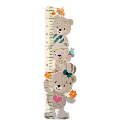 HESS SINCE 1990 Hess Holzspielzeug Tallímetro de Madera para niños, Serie Bear Nature, Hecho a Mano, Plegable, Adecuado para una Altura Corporal de Aproximadamente 80 a 150 cm HESS SINCE 1990 Hess Holzspielzeug Tallímetro de Madera para niños, Serie Bear Nature, Hecho a Mano, Plegable, Adecuado para una Altura Corporal de Aproximadamente 80 a 150 cm