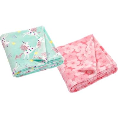 Playshoes Juego de 2 Mantas de Forro Polar para bebé, Extra Suave y cálida, versátil Playshoes Juego de 2 Mantas de Forro Polar para bebé, Extra Suave y cálida, versátil
