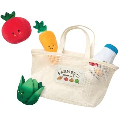 Melissa & Doug – Juguete multisensorial de Cesta del Mercado para bebés, para llenar y vaciar Melissa & Doug – Juguete multisensorial de Cesta del Mercado para bebés, para llenar y vaciar