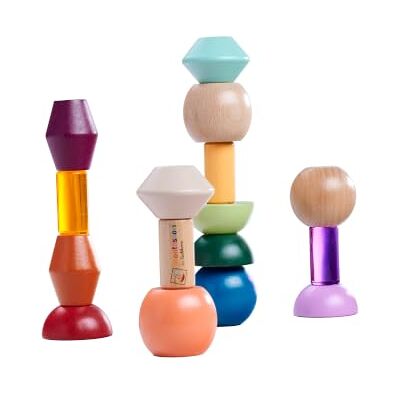 Eichhorn Montessori Piezas Apilables de Madera, Juego Educativo, +3 Eichhorn Montessori Piezas Apilables de Madera, Juego Educativo, +3