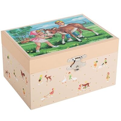 Trousselier Caja de música Vaca joven Memorias infantiles © Jeanne Lagarde- Regalo ideal para niña joven Música La primavera de Vivaldi Multicolor 2 unidades Trousselier Caja de música Vaca joven Memorias infantiles © Jeanne Lagarde- Regalo ideal para niña joven Música La primavera de Vivaldi Multicolor 2 unidades