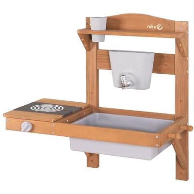 roba Cocina para Niños para Colgar Cocina de Juego Funcional para Exteriores con Dispensador de Agua y Accesorios Madera Certificada por FSC Look Natural roba Cocina para Niños para Colgar Cocina de Juego Funcional para Exteriores con Dispensador de Agua y Accesorios Madera Certificada por FSC Look Natural