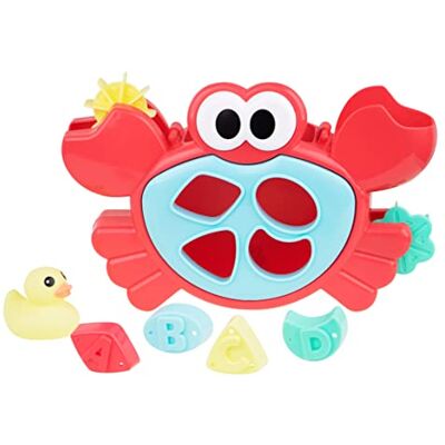 JC TOYS - Juguete para la bañera de Lots to Play Toys, Forma de Cangrejo y 5 Accesorios, Juguete de Pared con Ventosa, clasificador de Formas, Unisex, +18 Meses JC TOYS - Juguete para la bañera de Lots to Play Toys, Forma de Cangrejo y 5 Accesorios, Juguete de Pared con Ventosa, clasificador de Formas, Unisex, +18 Meses