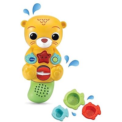 VTech Nutria Baby baño Luces y Colores, Juguete de Agua para niños +1 año, Sensor acuático, Rueda giratoria, Vasitos de pez, Versión ESP VTech Nutria Baby baño Luces y Colores, Juguete de Agua para niños +1 año, Sensor acuático, Rueda giratoria, Vasitos de pez, Versión ESP