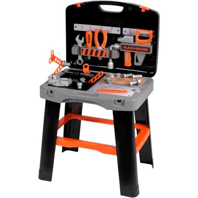 Smoby Banco de Trabajo Black & Decker en maletín, 33 Accesorios para martillar, taladrar y atornillar () Smoby Banco de Trabajo Black & Decker en maletín, 33 Accesorios para martillar, taladrar y atornillar ()