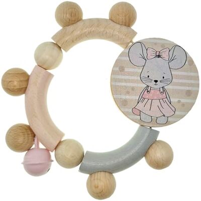 HESS SINCE 1990 Hess Holzspielzeug Sonajero de Madera para motricidad, ratoncito Ella, sonajero Redondo para agarrar y como mordedor, Juguete Artesanal de motricidad para bebés HESS SINCE 1990 Hess Holzspielzeug Sonajero de Madera para motricidad, ratoncito Ella, sonajero Redondo para agarrar y como mordedor, Juguete Artesanal de motricidad para bebés