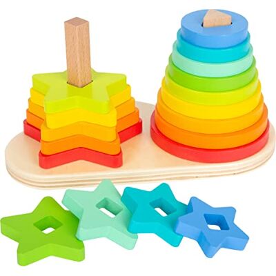 small foot Juego para Encajar Arcoíris, , para encajr y apilar, a Partir de 12 Meses, Colores del arcoíris. small foot Juego para Encajar Arcoíris, , para encajr y apilar, a Partir de 12 Meses, Colores del arcoíris.