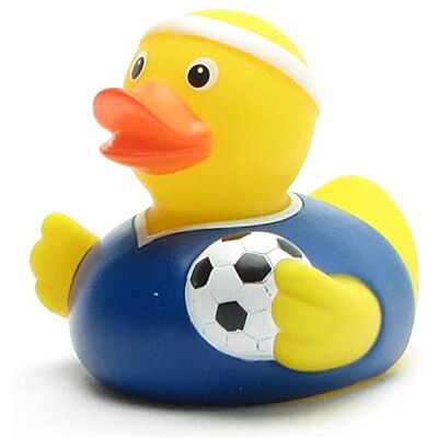 Duckshop Pato de goma con camiseta azul oscuro, con chirrido, largo: 7,5 cm Duckshop Pato de goma con camiseta azul oscuro, con chirrido, largo: 7,5 cm