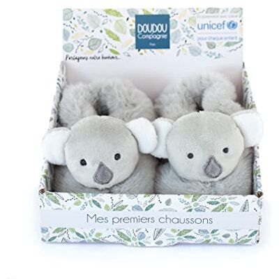 Doudou et Compagnie – Zapatillas Koala – 0-6 meses – Gris – Idea de regalo de nacimiento – Baby & Moi– Unicef – Doudou et Compagnie – Zapatillas Koala – 0-6 meses – Gris – Idea de regalo de nacimiento – Baby & Moi– Unicef –