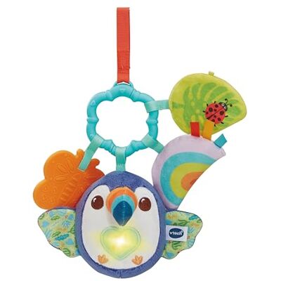 VTech -Baby Tucán Musical ¡Hora de pasear! Juguete para el Carrito bebés +3 Meses, Tucán de Felpa Suave Despierta los sentidos, Versión ESP VTech -Baby Tucán Musical ¡Hora de pasear! Juguete para el Carrito bebés +3 Meses, Tucán de Felpa Suave Despierta los sentidos, Versión ESP