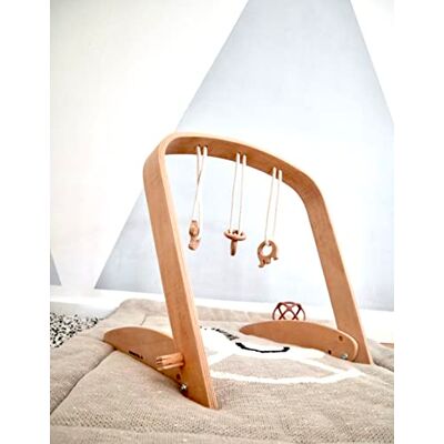 Ma Petite Tribu France Arco de despertar escandinavo de madera y sus 3 sonajeros Ma Petite Tribu France Arco de despertar escandinavo de madera y sus 3 sonajeros