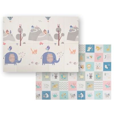 KiddyMoon Alfombra Bebe De Espuma Reversible Acolchada Tapete Para Niños Estera Para Gatear Plegable Colchoneta Infantil Jugar Con Gráficos Educativos Interior Y Exterior 150X200x1cm, Gris KiddyMoon Alfombra Bebe De Espuma Reversible Acolchada Tapete Para Niños Estera Para Gatear Plegable Colchoneta Infantil Jugar Con Gráficos Educativos Interior Y Exterior 150X200x1cm, Gris