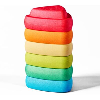 Nattou Blocky Piedras Equilibrio Niños – Piedras Apilables Antideslizantes – Juguete Sensorial Motor – Uso Interior Exterior – Desarrollo Equilibrio – 50 cm – Multicolor Nattou Blocky Piedras Equilibrio Niños – Piedras Apilables Antideslizantes – Juguete Sensorial Motor – Uso Interior Exterior – Desarrollo Equilibrio – 50 cm – Multicolor