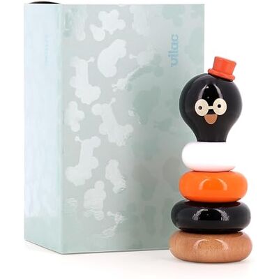 Vilac - Apilable de Madera Boizoos, René el pingüino, Multicolor () Vilac - Apilable de Madera Boizoos, René el pingüino, Multicolor ()