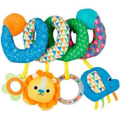 winfun Sonajero espiral multisensorial, Estimulación temprana bebés, Juguete colgalte bebé, Juguetes recién nacidos, Accesorios para el carrito, + 3 meses () winfun Sonajero espiral multisensorial, Estimulación temprana bebés, Juguete colgalte bebé, Juguetes recién nacidos, Accesorios para el carrito, + 3 meses ()