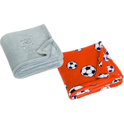 Playshoes Juego de 2 Mantas de Forro Polar para bebé, Extra Suave y cálida, versátil Playshoes Juego de 2 Mantas de Forro Polar para bebé, Extra Suave y cálida, versátil