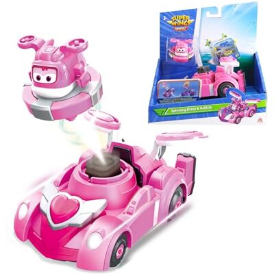 Super Wings Spinning Dizzy & Vehicle, supervehículo de Aprox. 14 cm de Altura con 2 Modos, Incl. Mini Dizzy como peonza para Disparar, para niños a Partir de 3 años Super Wings Spinning Dizzy & Vehicle, supervehículo de Aprox. 14 cm de Altura con 2 Modos, Incl. Mini Dizzy como peonza para Disparar, para niños a Partir de 3 años