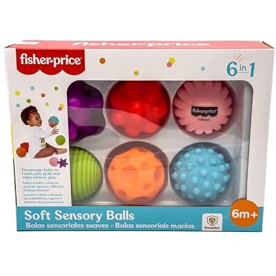 DQB DeQUBE Fisher Price Set 6 Bolas sensoriales Tamaños y Texturas Diferentes Juguete exploración sensorial Libre BPA (Deqube ) DQB DeQUBE Fisher Price Set 6 Bolas sensoriales Tamaños y Texturas Diferentes Juguete exploración sensorial Libre BPA (Deqube )