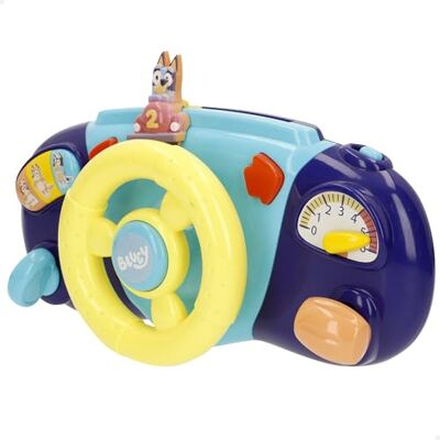 ColorBaby Bluey Volante para Carro de bebé, Asa Anclaje, Diseño Colorido, Bluey, Bingo y Sus Amigos, Juegos interectivos, Actividades para niños +6 Meses () ColorBaby Bluey Volante para Carro de bebé, Asa Anclaje, Diseño Colorido, Bluey, Bingo y Sus Amigos, Juegos interectivos, Actividades para niños +6 Meses ()