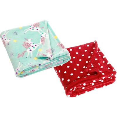 Playshoes Juego de 2 Mantas de Forro Polar para bebé, Extra Suave y cálida, versátil Playshoes Juego de 2 Mantas de Forro Polar para bebé, Extra Suave y cálida, versátil