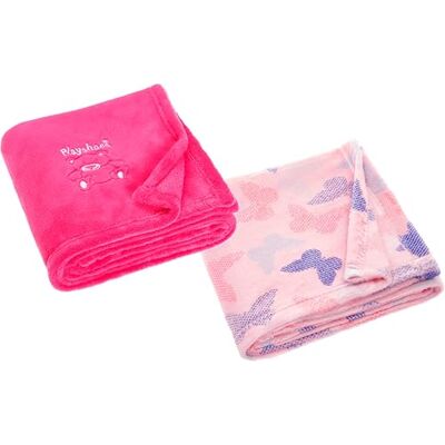 Playshoes Juego de 2 Mantas de Forro Polar para bebé, Extra Suave y cálida, versátil Playshoes Juego de 2 Mantas de Forro Polar para bebé, Extra Suave y cálida, versátil
