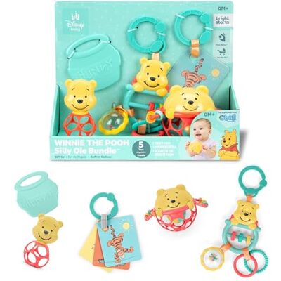Bright Starts Set Regalo Silly Ole Bundle Disney Baby Winnie The Pooh Pack 5 Juguetes para Recién Nacidos y Bebés Bright Starts Set Regalo Silly Ole Bundle Disney Baby Winnie The Pooh Pack 5 Juguetes para Recién Nacidos y Bebés