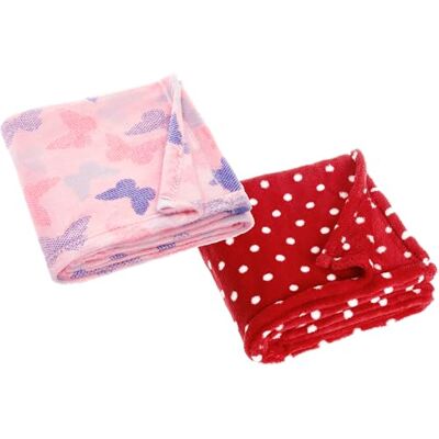 Playshoes Juego de 2 Mantas de Forro Polar para bebé, Extra Suave y cálida, versátil Playshoes Juego de 2 Mantas de Forro Polar para bebé, Extra Suave y cálida, versátil
